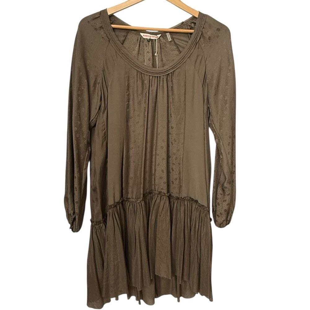 Rebecca Taylor Long Sleeve 100% Silk Shirt Dress. 10. NEW.